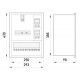 Корпус e.mbox.stand.w.f1.16.z.e металевий, під 1-ф електронний лічильник, 16 мод., що вбудовується, із замком