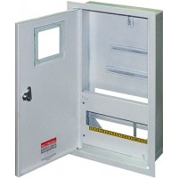 Корпус e.mbox.stand.w.f3.12.z.e металевий, під 3-ф. електронний лічильник, 12 мод., що вбудовується, із замком