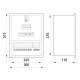 Корпус e.mbox.stand.w.f3.12.z.e металевий, під 3-ф. електронний лічильник, 12 мод., що вбудовується, із замком