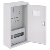Корпус обліку металевий e.mbox.pro.n.f3.12z IP31 навісний під 3ф лічильник, 12 модулів із замком