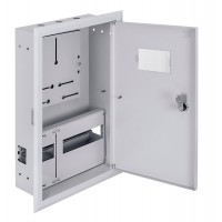 Корпус обліку металевий e.mbox.pro.w.f3.12z IP31 вбудований під 3ф лічильник, 12 модулів із замком