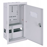 Корпус обліку металевий e.mbox.pro.w.f1.12z IP31 вбудований під 1ф лічильник, 12 модулів із замком