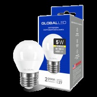 Декоративна лампа LED GLOBAL G45 F 5W м'яке світло 220V E27 AP (1-GBL-141) (NEW)