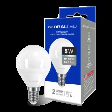 Декоративная лампа LED лампа GLOBAL G45 F 5W яркий свет 220V E14 AP (1-GBL-144) (NEW)