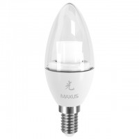 Декоративна лампа LED лампа MAXUS 4W яскраве світло C37 Е14 220V (1-LED-330)