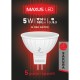 Точкова лампа LED лампа 5W м'яке світло MR16 GU5.3 220V (1-LED-401-01)