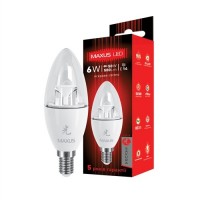 Декоративна лампа LED лампа 6W яскраве світло C37 Е14 220V (1-LED-422)