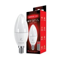 Світлодіодна LED лампа MAXUS 6W яскраве світло C37 Е14 (1-LED-424)