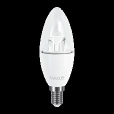 Декоративная лампа LED лампа MAXUS C37 6W яркий свет 220V E14 (1-LED-532) (NEW)