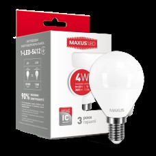Декоративная лампа LED лампа MAXUS G45 F 4W яркий свет 220V E14 (1-LED-5412) (NEW)