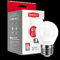 Декоративная лампа LED лампа MAXUS G45 F 4W мягкий свет 220V E27 (1-LED-549) (NEW)