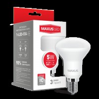 Рефлекторна лампа LED лампа MAXUS R50 5W яскраве світло 220V E14 (1-LED-554) (NEW)