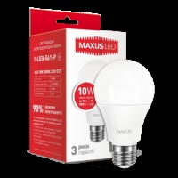 Лампа загального призначення LED лампа MAXUS A60 10W м'яке світло 220V E27 (1-LED-561) (NEW)