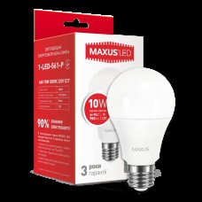 Лампа общего назначения LED лампа MAXUS A60 10W мягкий свет 220V E27 (1-LED-561-P) (NEW)