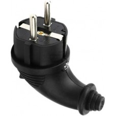 Вилка угловая каучуковая (трехфазная) 2Р+РЕ 16А 220-240V