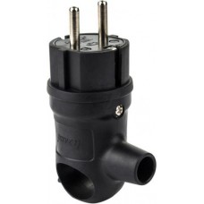 Вилка с ручкой каучуковая (однофазная) 2Р+РЕ 16А 220-240V