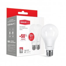 Набор LED ламп MAXUS A65 12W яркий свет 220V E27 (по 2 шт.) (2-LED-564-P) (NEW)