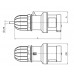 Вилка кабельна IP44 16A 3P+E 400V, ДКС