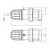 Вилка кабельна IP44 32A 2P+E 230V, ДКС