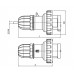 Вилка кабельна IP67 125A 2P+E 230V, ДКС