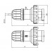 Вилка кабельная с безвинтовыми клемами IP67 16A 2P+E 230В, ДКС