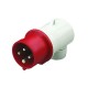 Вилка кабельна кутова IP44 16A 3P+E 400В, ДКС