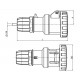 Розетка кабельна IP67 63A 2P+E 230V, ДКС
