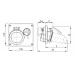 Розетка для скрытого монтажа с механической блокировкой и верхним расположением разъема IP44 32А 2P+E 230В, ДКС