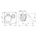 Розетка для скрытого монтажа с механической блокировкой и верхним расположением разъема IP44 32А 3P+E 400В, ДКС
