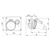 Розетка для скрытого монтажа с механической блокировкой и верхним расположением разъема IP67 16А 3P+E 400В, ДКС