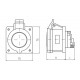 Розетка для прихованого монтажу IP44 16A 2P+E 230V, ДКС