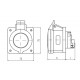 Розетка для прихованого монтажу IP44 32A 3P+E+N 400V, ДКС