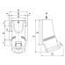 Розетка для накладного монтажа IP44 32A 2P+E 230V, ДКС