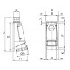 Розетка для накладного монтажу IP67 63A 3P+E 400V, ДКС