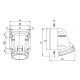 Розетка для накладного монтажу IP67 32A 3P+E 400В, ДКС