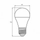 LED Лампа ЕКО серія 'D' А65 20W E27 3000K (50) EUROLAMP LED-A65-20272(D)