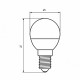 LED Лампа ЕКО серія 'D' G45 прозрачна 5W E14 4000K EUROLAMP LED-G45-05144(D)