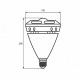 LED Лампа надпотужна 'Вічко' EUROLAMP60W E40 6500K LED-HP-60406