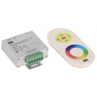Контролер з ПДУ радіо (білий) RGB 3 канали 12В, 4А, 144Вт IEK-eco