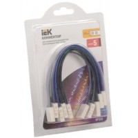 Конектор 5шт RGB 10 мм (- 15 см - роз'єм) IEK
