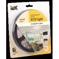Стрічка LED 5м блістер LSR-3528WW60-4.8-IP20-12V теплий білий колір IEK-eco
