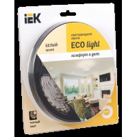Стрічка LED 5м блістер LSR-3528WW120-9.6-IP20-12V IEK-eco