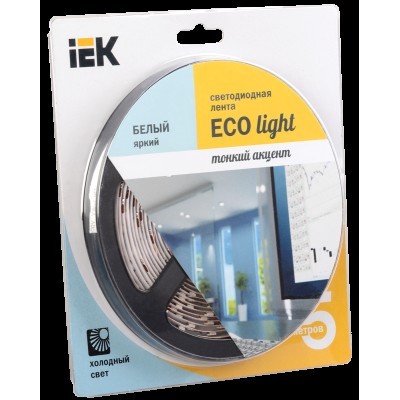 Стрічка LED 5м блістер LSR-3528W60-4.8-IP20-12V IEK-eco