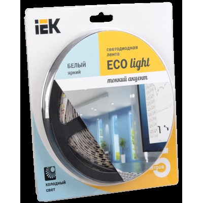 Стрічка LED 5м блістер LSR-3528W120-9.6-IP20-12V IEK-eco