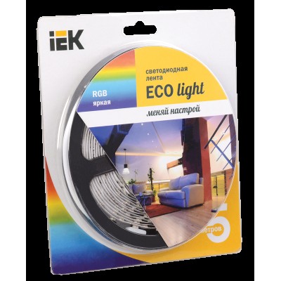 Стрічка LED 5м блістер RGB IP20 12V IEK