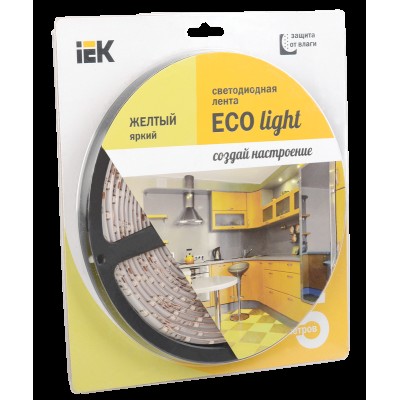 Лента LED 5м блистер LSR-3528Y60-4.8-IP65-12V IEK-eco