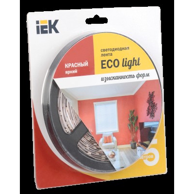 Лента LED 5м блистер LSR-3528R60-4.8-IP20-12V красный цвет IEK-eco