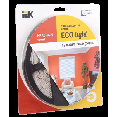 Стрічка LED 5м блістер LSR-3528R60-4.8-IP65-12V IEK-eco