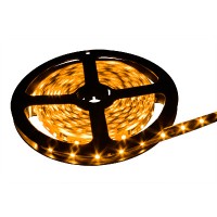 LED стрічка 3528, герметична, колір жовтий, 60 світлодіодів на метр