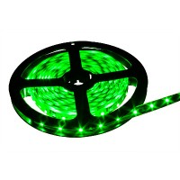 LED стрічка 3528 подвійна щільність, не герметична, колір зелений, 120 світлодіодів на метр